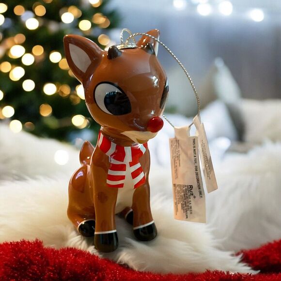 Ruz Character Arts RUDOLPH RED NOSED REINDEER 4" Ornament NWT - Picture 2 of 4
